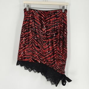 NBD Kailani Sequin Mini Skirt